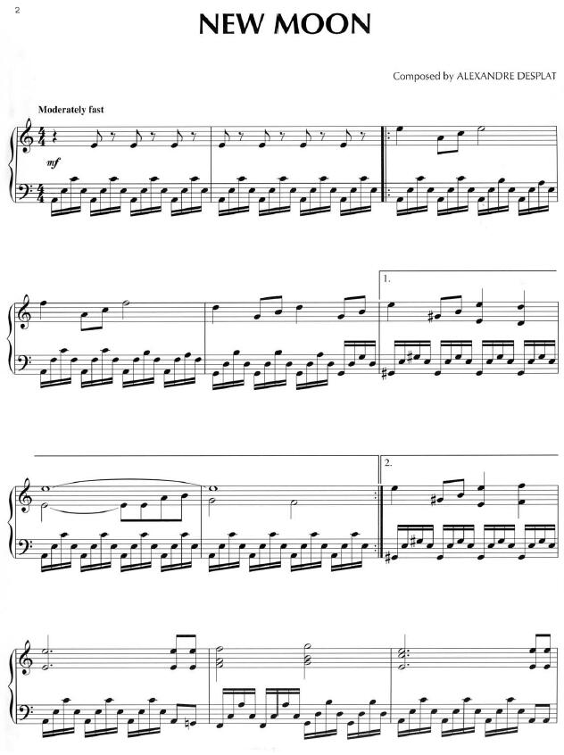 hal leonard – the twilight saga new moon music